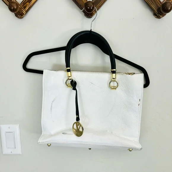 Valentina Italian Genuine Pebble Leather Satchel Shoulder Bag Valentina Italian genuine pebble leather bag pre-owned | eBay main image 3